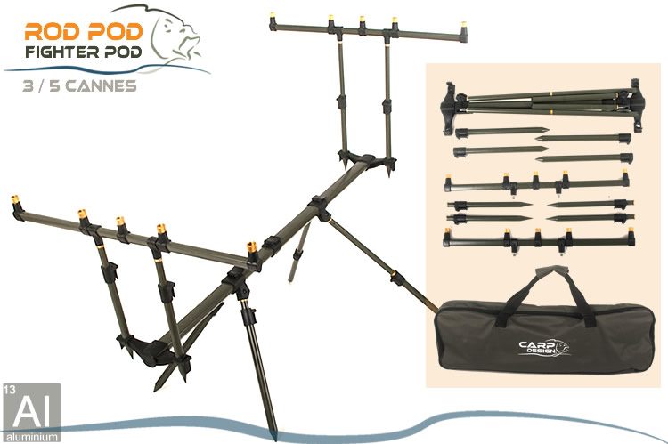 Carp Design  Rod Pod Fighter Pod 3/5 cannes