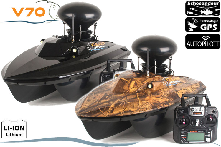 Barco cebador carp design new v50 soporte y amplificador deeper – Chrono  Carpa ©