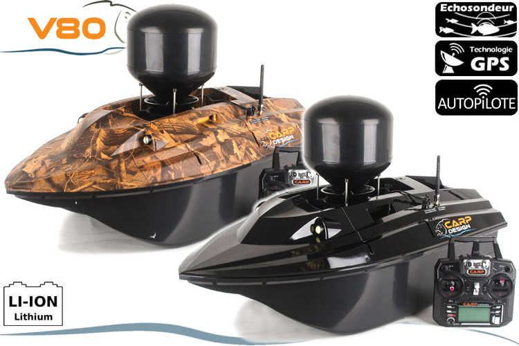 Carp Design  V80 GPS Bait Boat + Bait Dispenser